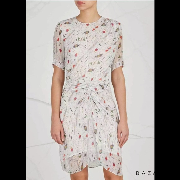 ISABEL MARANT ETOILE White Barden Silk Mini Dress - Picture 5 of 8